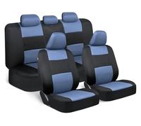 ZSHYTWE Fundas Asiento Coche para Chevy para Orlando Universal Conjunto Completo Fundas Asiento Cuero Accesorios Interiores Cubre Asiento Coche(Black Blue B)