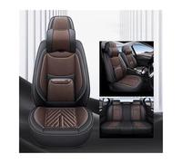 ZSHYTWE Fundas Asiento Coche para Chevy para Orlando Universal Full Set Fundas Asiento Automóvil Cuero PU Accesorios Interiores Automóvil Cubre Asiento Coche(Brown+Cushion)