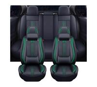 ZSHYTWE Fundas Asiento Coche para Ford para Kuga Juego Completo Fundas Asiento Cuero Automóvil Accesorios Interiores Automóvil Cubre Asiento Coche(Green+Cushion)