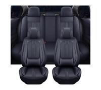 ZSHYTWE Fundas Asiento Coche para Jeep para Compass Universal Full Set Fundas Asiento Automóvil Cuero Accesorios Automóviles Cubre Asiento Coche(Negro)