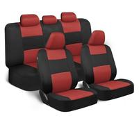 ZSHYTWE Fundas Asiento Coche para Q7 4L Juego Completo Impermeable Fundas Asientos Cuero Automóvil Accesorios Interiores Automotrices Cubre Asiento Coche(Vino Rojo)