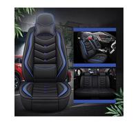 ZSHYTWE Fundas Asiento Coche para Skoda para Fabia 2 Juego Completo Fundas Asiento Coche Cuero Universales Impermeables Cubre Asiento Coche(Black Blue+Cushion)