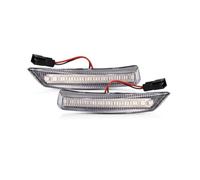 ZSHYTWE Luces Direccionales Para Dodge Para Grand Para Caravan 2008-2018 2 Piezas Luz Señal Giro Espejo Retrovisor Lateral Destello Secuencial 12 V Indicador Retrovisor(Crystal)