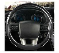 ZSHYTWE Volantes Protector Cuero Fibra Carbono para Volante Coche, para Toyota para Fortuner 2016-2019 2021 2022 para Hilux 2015-2019 2020 2022 Funda Volante(Negro)