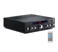 ZSJSM Amplificador Bluetooth 5.1 Bluetooth, Amplificador HiFi de Audio estéreo, con Pantalla LCD y Control Remoto, USB/SD/Mic en, para Altavoces de Cine en casa, Estudio