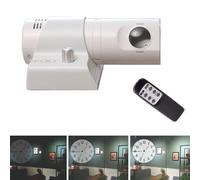 ZSJSM Reloj de proyección para el Dormitorio: Reloj de proyector de Pared de Techo con Control Remoto, proyección LED rotatable de 180 °, diseño analógico para Sala de Estar
