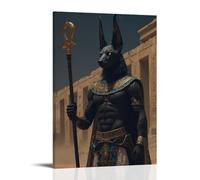 ZSJUMK Anubis World of Wanderings- Murales de lona impermeables, resistentes a los arañazos, resistentes a los rayos UV, elegante decoración para el hogar y la oficina, diseño moderno clásico, estilo