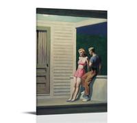 ZSJUMK Edward Hopper's Summer Evening- Murales de lona impermeables, resistentes a los arañazos, resistentes a los rayos UV, elegante decoración del hogar y la oficina, diseño clásico moderno, estilo