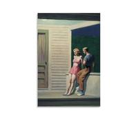 ZSJUMK Edward Hopper's Summer Evening- Murales de lona impermeables, resistentes a los arañazos, resistentes a los rayos UV, elegante decoración para el hogar y la oficina, diseño clásico moderno