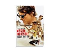 ZSJUMK Mission Impossible - Murales de lienzo de Rogue Nation, impermeable, resistente a los arañazos, resistente a los rayos UV, elegante decoración para el hogar y la oficina, diseño clásico moderno