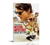ZSJUMK Mission Impossible - Murales de lienzo de Rogue Nation, impermeable, resistente a los arañazos, resistente a los rayos UV, elegante decoración del hogar y la oficina, diseño clásico moderno