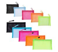 ZSlactp Paquete de 5 bolsas pequeñas con cremallera para bolso y 5 bolsas de malla para lápices, mini bolsas con cremallera para bolso, bolsas organizadoras, pequeñas bolsas de aseo de viaje, bolsa de