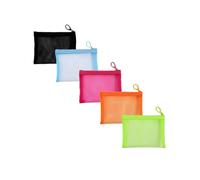 ZSlactp Paquete de 5 bolsas pequeñas con cremallera para bolso y 5 bolsas de malla para lápices, mini bolsas con cremallera para bolso, bolsas organizadoras, pequeñas bolsas de aseo de viaje, bolsa de