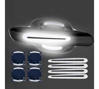 ZSLFFF Pegatinas Reflectantes para Puerta De Coche para Skoda Octavia 3 MK3 5E SE RS 2019, Protectores para Manilla de Coche Puerta del automóvil Película Protectora,White