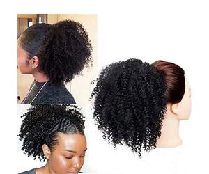 ZSLLO Afro Kinky - Extensión de pelo rizado para coleta