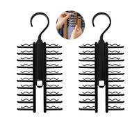 ZSMJAER 2 PCS Colgador para Cinturones y Corbatas, Corbateros para Armarios, Perchas para Cinturón, Permite Colgar 20 con Gancho Giratorio, Perchero para Colgar Desde Corbatas a Cinturones o Bufandas