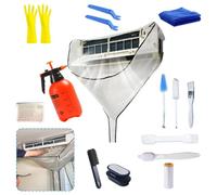 ZSPLIT-MAIR Kit di pulizia mini split tutto in uno con spruzzatore a pressione - Sacchetto di pulizia mini split riutilizzabile a prova di perdite, 16 pezzi di utensili per la manutenzione (Blanco)