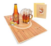 ZSSZD Tarjeta Felicitacion Cumpleaños Pop-Up, Tarjeta 3d de Cerveza, Regalos para el Día del Padre, Divertida Tarjetafelicitación 3d, Ideal para Amantes Cerveza, Mujeres, Hombres, Papás, Novios