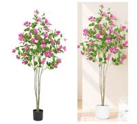 Zstar Árbol Decorativo de buganvillas, 150 cm, Plantas Artificiales con Tacto Real, Planta Artificial Grande en Maceta con Ramas Flexibles y Tallos como decoración para balón, Dormitorio, Oficina,