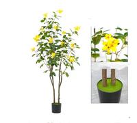 Zstar Árboles con Flores Artificiales, 150 cm, Grandes árboles en Maceta con Flores y Hojas para decoración Interior y Exterior, Plantas Artificiales Grandes realistas en Maceta para salón, Oficina