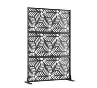 Zstar Biombo Decorativo De Metal para Exteriores De 182 cm De Alto x 120 cm De Ancho con Paneles De Soporte. Juego De Biombo Independiente para Terraza, Patio, Balcón, Jardín, Exterior e Interior.