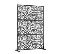 Zstar Biombo Decorativo De Metal para Exteriores De 182 cm De Alto x 120 cm De Ancho con Paneles De Soporte. Juego De Biombo Independiente para Terraza, Patio, Balcón, Jardín, Exterior e Interior.