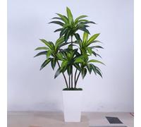 Zstar Planta Artificial de dragón, 150 cm, Grande, Planta Artificial Tropical en Maceta Blanca con Ramas y Hojas Ajustables, Plantas Artificiales de Dracaena Grande, decoración para salón, Oficina en
