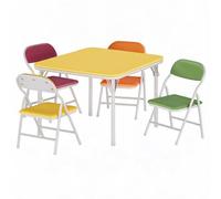 Zstar Set Infantil Plegable Compuesto por Mesa y Dos Sillas | se trata de un mueble portátil para estudio y manualidades, su diseño ahorra espacio y es apto para hogar