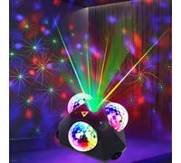 ZStarlite Bola de discoteca, luz de fiesta, luces de discoteca con 3 bolas de discoteca, efecto estroboscópico activado por sonido, luz de discoteca con cable de enchufe de 3 m para KTV, hogar, niños