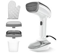 ZStarlite Steamer Dampfglätter - 1800W con placa calefactora de cerámica rápida, vapor 25G/min, plancha de vapor 2 en 1, con tanque de 300 ml, cepillo de vapor y guante de planchado para oficina