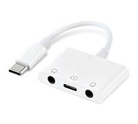 zstg 3 en 1 Adaptador USB C a Jack 3.5 mm, Carga Rápida PD 60W, Chip DAC Hi-Fi, Adaptador Auriculares Tipo C Compatible con 1Phone 17/16/15 Pro MAX, 1Pad, Galaxy S24/S23/S22 Ultra, Pixel 5 4 3