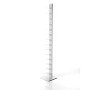 ZStyle BBB Italia - Librería Sapiens de columna vertical de metal, estantería independiente con estantes de acero (202 cm, blanco)