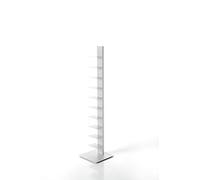 ZStyle BBB Italia - Librería Sapiens de columna vertical de metal, estantería independiente con estantes de acero (152 cm, blanco)