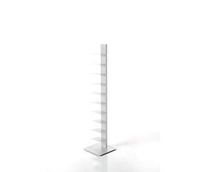 ZStyle BBB Italia - Librería Sapiens de columna vertical de metal, estantería independiente con estantes de acero (152 cm, blanco)
