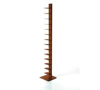 ZStyle BBB ITALIA - Librería SAPIENS de columna vertical, estantería independiente con estantes (202 cm, Corten)