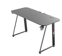 ZStyle Mesa de escritorio para videojuegos, estación de ordenador de carbono, porta auriculares, portavasos, portátil de juegos, gestión de cables ergonómica, gamer (Electora M)