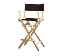 ZStyle Silla de director plegable ligera y portátil, para oficina, hotel, restaurante, casa, porche, bar, maquillaje, madera de haya, tela alta para maquillar (tela natural)