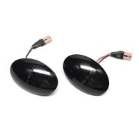 ZSUAGFDFF Luz señal giro Luz LED dinámica para guardabarros lateral, lente humo delantera coche para Opel para Astra F (T92) 1991-2001(Dynamic Black)