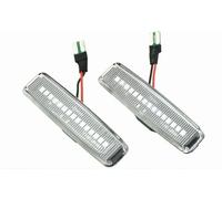 ZSUAGFDFF Luz señal giro Luz Led señal giro dinámica marcador lateral guardabarros lámpara secuencial cubierta embellecedora para serie 5 E39 12/1995-2003(Dynamic Crystal)