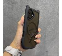 ZSUFCBF Funda con Orejas de Gato para iPhone 13, 14, 15, 16 Pro MAX, 11, 12, 15, 16 Plus, Transparente, con Correa de muñeca y Armadura de TPU, Color Negro G, para iPhone 15 Plus