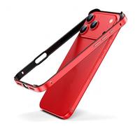 ZSUFCBF Funda para iPhone 17 Air 16 15 Plus 14 13 12 Pro MAX 17pro Naranja Híbrida Silicona A Prueba de Golpes Parachoques Lujoso Aluminio Metall Marco Trasero, Rojo, para iPhone 12 Pro MAX