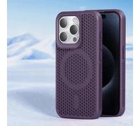 ZSUFCBF Funda para teléfono con disipación de Calor y refrigeración para iPhone 17 16 15 14 13 12 Pro MAX 15 Plus 17 Air Magnetic PC+TPU Transpirable, Color Morado, para iPhone 17 Pro MAX