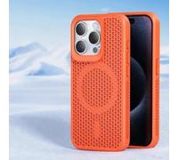 ZSUFCBF Funda para teléfono con disipación de Calor y refrigeración para iPhone 17 16 15 14 13 12 Pro MAX 15 Plus 17 Air Magnetic PC+TPU Transpirable, Color Naranja, para iPhone 16 Pro