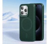 ZSUFCBF Funda para teléfono con disipación de Calor y refrigeración para iPhone 17 16 15 14 13 12 Pro MAX 15 Plus 17 Air Magnetic PC+TPU Transpirable, Color Verde, para iPhone 17 Pro