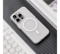 ZSUFCBF Funda rígida de PC Transparente con patrón Corrugado HD para iPhone 16, 15, 14, 13 y 12 Pro MAX, con Carga inalámbrica magnética, Mate, T3, para iPhone 15 Plus
