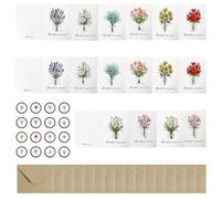 ZSUIQIN 16 piezas Tarjetas con sobres, Tarjeta de felicitación moderna, Tarjeta de Navidad y sobre, para tarjetas de felicitación, tarjetas de agradecimiento(8 estilos diferentes)