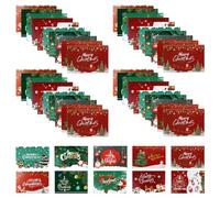 ZSUIQIN 50pcs Tarjetas de felicitación, Tarjetas Postales de Navidad, Tarjeta de Regalo para la temporada de Navidad de Invierno, Regalo Decoraciones