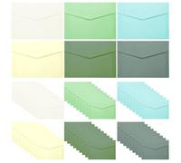 ZSUIQIN 60 Piezas Color Mini Sobres Kraft, Sobre Papel, 13.5 x 9.8 cm, Sobres Pequeños, Sin Ventana, para Monedas, Regalos, Tarjetas de Felicitación, Invitación(Tarjeta y Pegamento no Incluidos)