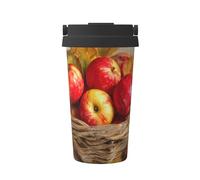 ZSUUGJ A Pile of Apples Carry - Taza de café aislada con anillo de transporte retráctil, tapa a prueba de fugas, taza térmica de viaje de acero inoxidable 304