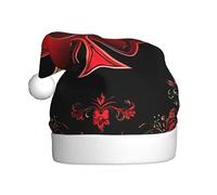 ZSUUGJ Ace Of Spades - Gorro de Papá Noel de felpa para adultos, sombrero de vacaciones suave con ribete blanco y pompón, accesorio festivo reutilizable para el hogar, la oficina y la fiesta